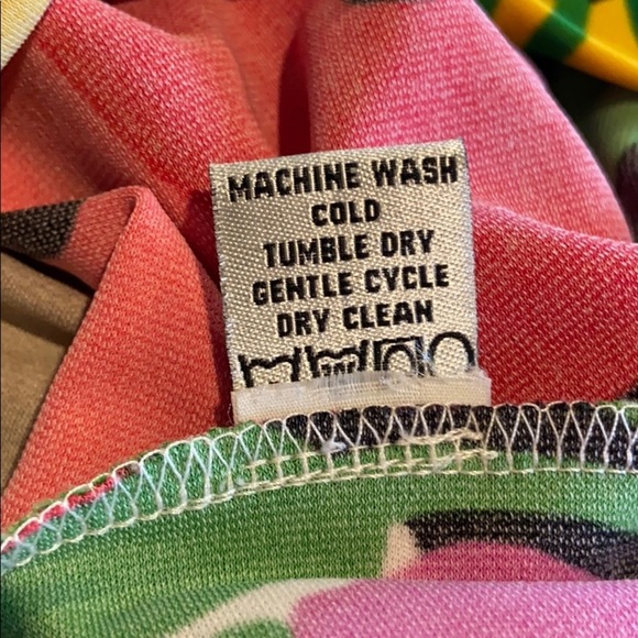 TIBI BLACK‎ & WHITE STRIPE LS DRESS W FLOWERS SZ M - Picture 6 of 6